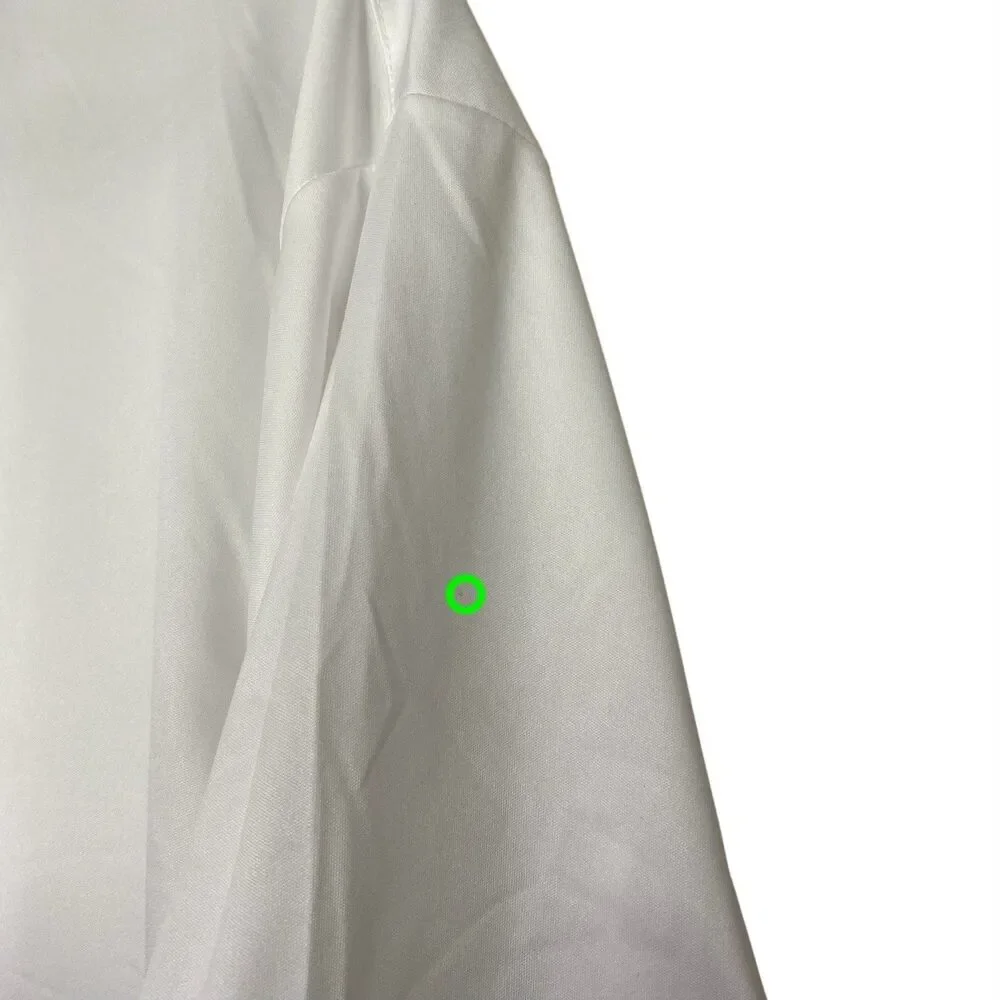 Collars & Co Polo Shirt Mens L Tall White Golf Preppy Stretch Dress Collar Work